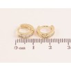 Сережки Xuping колір Позолота 14K колечка "Дорожки кристалів" фото №2