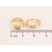 Сережки Xuping колір Позолота 14K колечка "Візерунок з кристалами" фото №2 Сережки Xuping колір Позолота 14K колечка "Візерунок з кристалами" фото №2