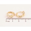 Сережки Xuping колір Позолота 14K колечка "Зірки з кристалами" фото №2 Сережки Xuping колір Позолота 14K колечка "Зірки з кристалами" фото №2