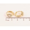 Серьги Xuping цвет Позолота 14K колечки "Кристальные капельки" фото №2 Серьги Xuping цвет Позолота 14K колечки "Кристальные капельки" фото №2