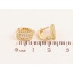 Серьги Xuping цвет Позолота 14K колечки "Узор с кристаллами" фото №2