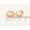 Серьги Xuping цвет Позолота 14K колечки "Узор с кристаллами" фото №2 Серьги Xuping цвет Позолота 14K колечки "Узор с кристаллами" фото №2