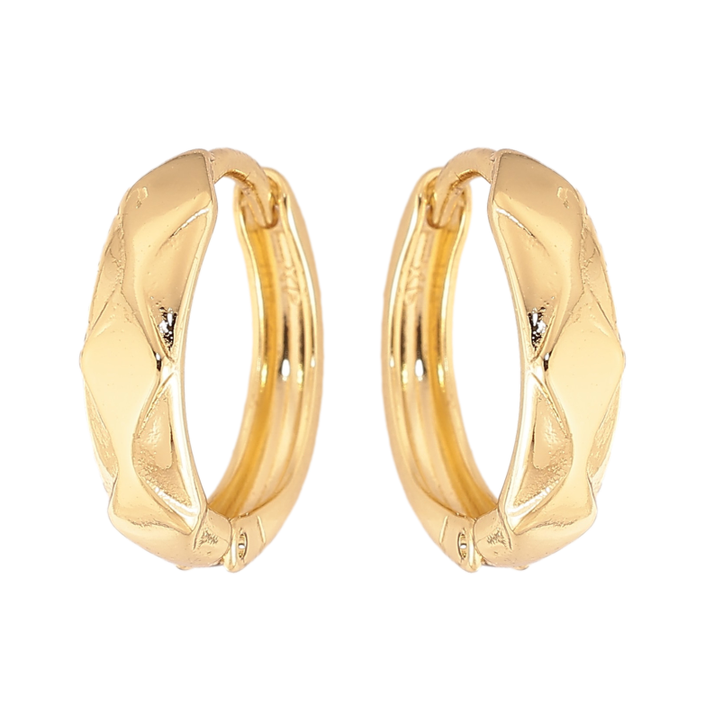 Серьги Xuping цвет Позолота 14K колечки "Декоративный узор" фото №2 Серьги Xuping цвет Позолота 14K колечки "Декоративный узор" фото №2