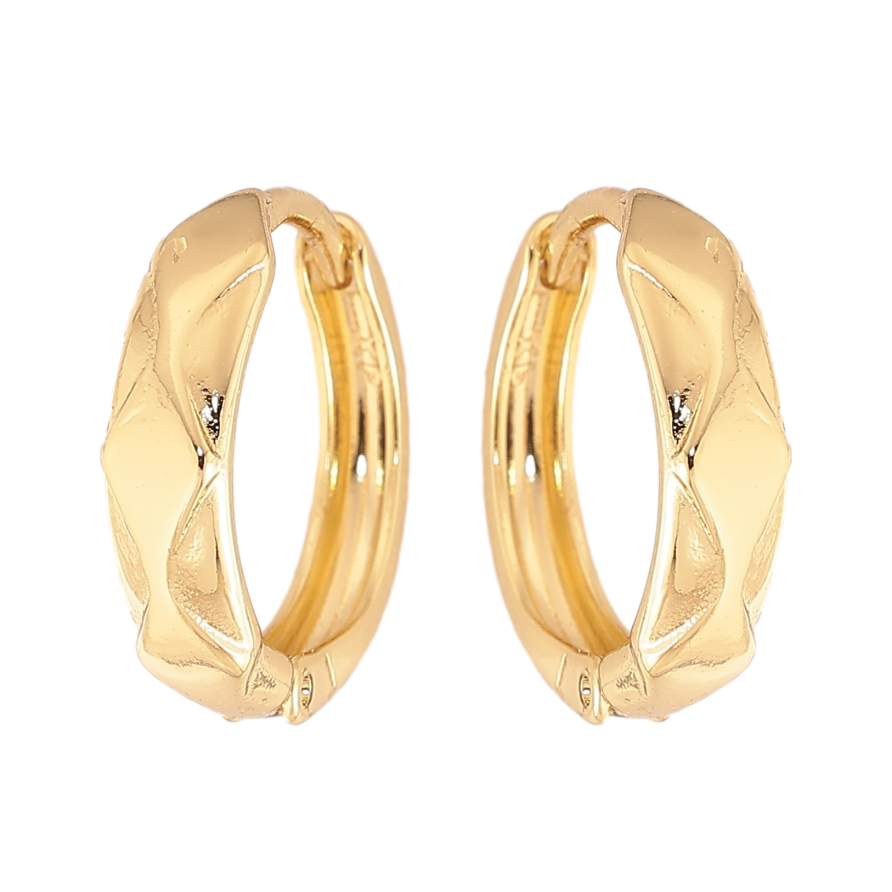 Серьги Xuping цвет Позолота 14K колечки "Декоративный узор" фото №1 Серьги Xuping цвет Позолота 14K колечки "Декоративный узор" фото №1