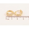Сережки Xuping колір Позолота 14K колечка "Візерунок з кристалами" фото №2