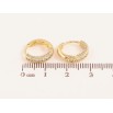Сережки Xuping колір Позолота 14K колечка "Візерунок з кристалами" фото №2 Сережки Xuping колір Позолота 14K колечка "Візерунок з кристалами" фото №2