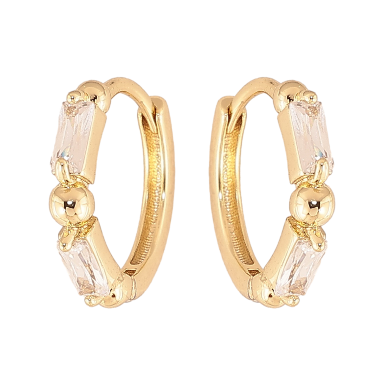 Серьги Xuping цвет Позолота 14K колечки "Узор с кристаллами" фото №1 Серьги Xuping цвет Позолота 14K колечки "Узор с кристаллами" фото №1
