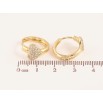 Сережки Xuping колір Позолота 14K колечка "Сердечки з інкрустацією кристалами" фото №2 Сережки Xuping колір Позолота 14K колечка "Сердечки з інкрустацією кристалами" фото №2