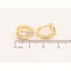 Сережки Xuping колір Позолота 14K колечка "Візерунок з кристалами" фото №2