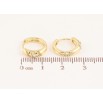 Сережки Xuping колір Позолота 14K колечка "Візерунок з кристалами" фото №2