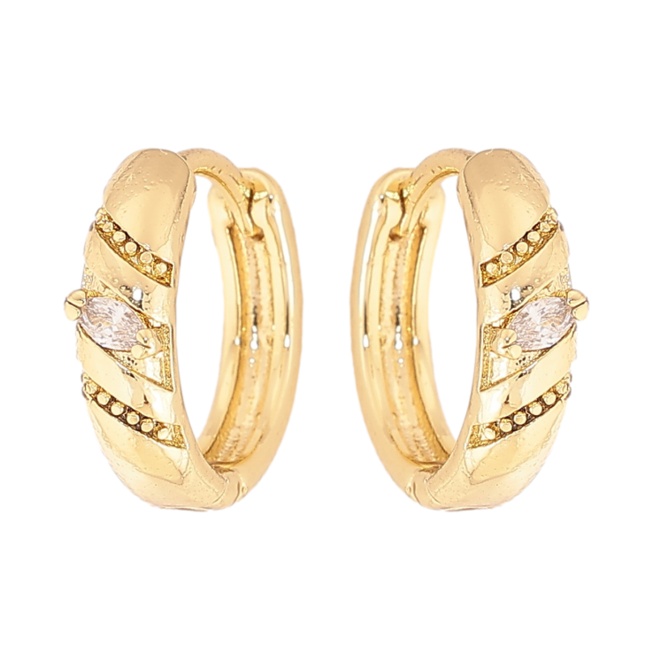 Сережки Xuping колір Позолота 14K колечка "Візерунок з кристалами" фото №23 Сережки Xuping колір Позолота 14K колечка "Візерунок з кристалами" фото №23