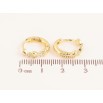 Сережки Xuping колір Позолота 14K колечка "Візерунок сердечка з кристалами" фото №2 Сережки Xuping колір Позолота 14K колечка "Візерунок сердечка з кристалами" фото №2