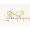 Серьги Xuping цвет Позолота 14K колечки "Цветочки с кристаллами" фото №2