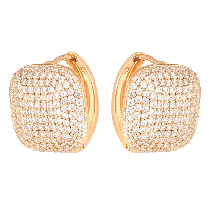 Сережки Xuping колір Позолота 18K колечка "Інкрустація кристалами" фото №19 Сережки Xuping колір Позолота 18K колечка "Інкрустація кристалами" фото №19