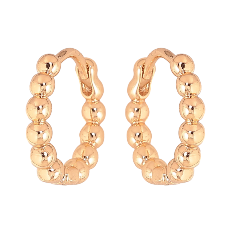 Серьги Xuping цвет Позолота 18К колечки "Декоративный узор" фото №1