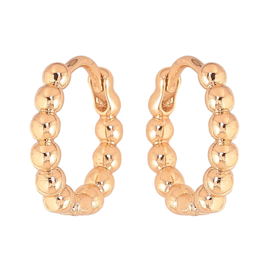 Серьги Xuping цвет Позолота 18К колечки "Декоративный узор" фото №1