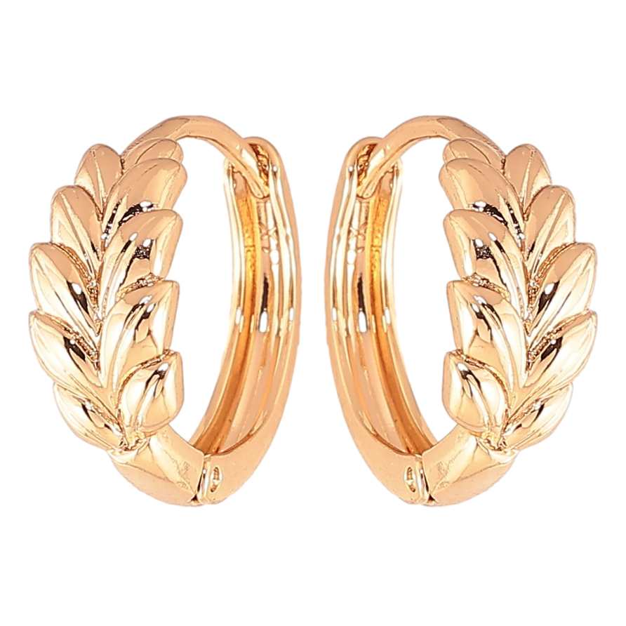 Сережки Xuping колір Позолота 18K колечка "Гілочки" фото №1