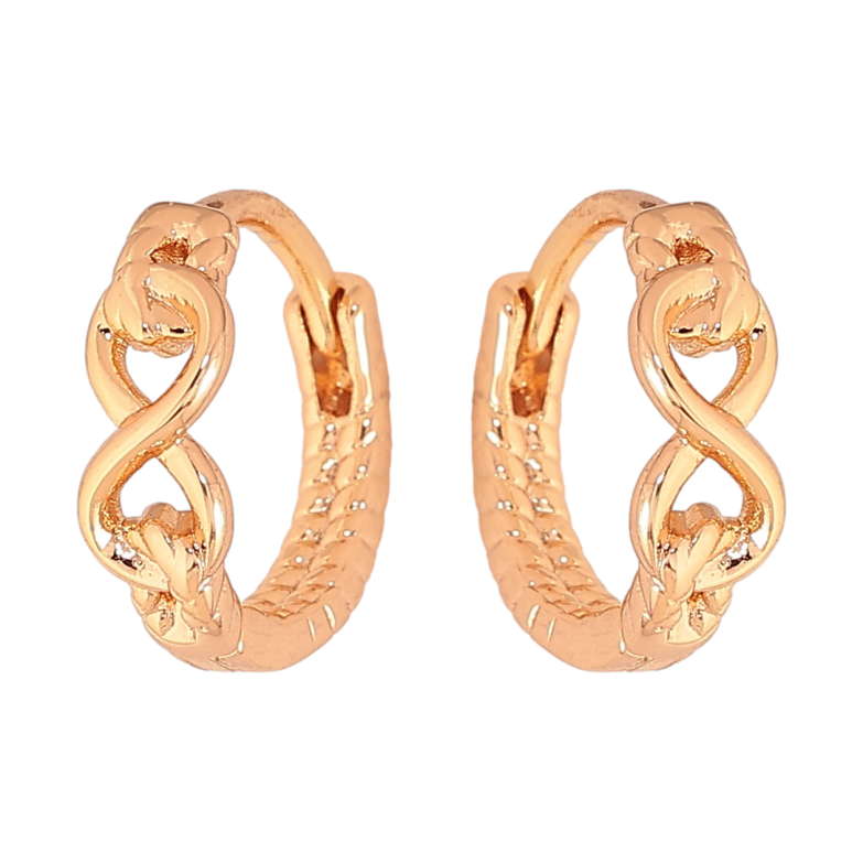 Сережки Xuping колір Позолота 18К колечка "Вісімки" фото №1