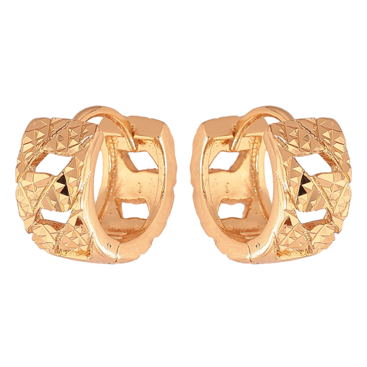 Сережки Xuping колір Позолота 18К колечка "Декоративний візерунок" фото №21