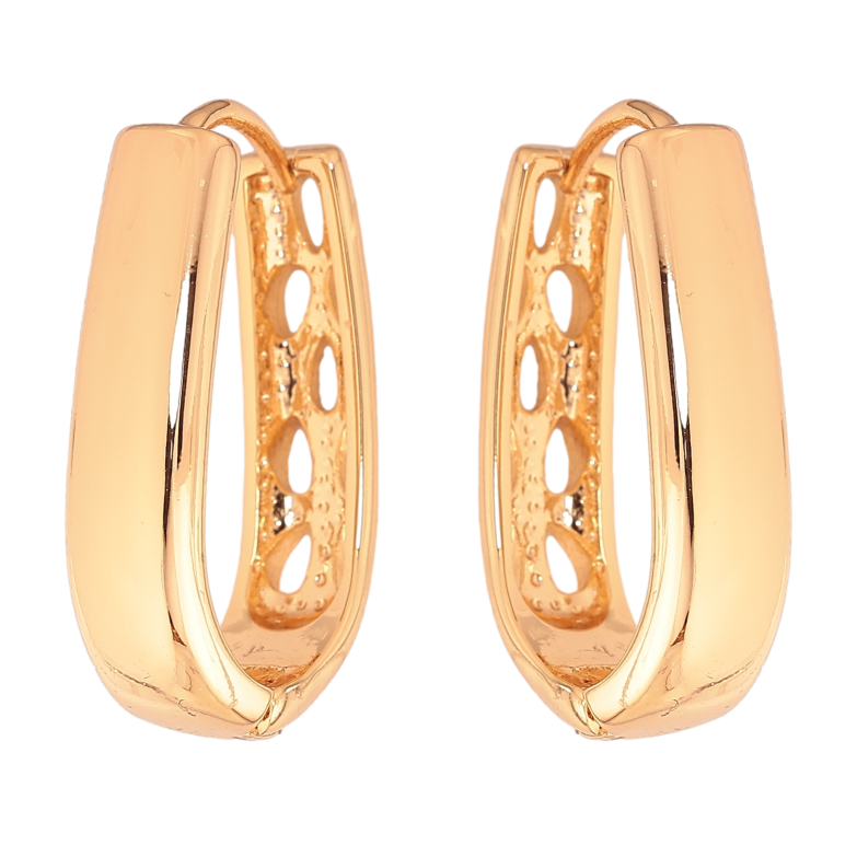 Сережки Xuping колір Позолота 18К колечка "Декоративні" фото №1 Сережки Xuping колір Позолота 18К колечка "Декоративні" фото №1