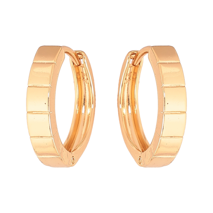 Сережки Xuping колір Позолота 18К колечка "Декоративний візерунок" фото №4 Сережки Xuping колір Позолота 18К колечка "Декоративний візерунок" фото №4