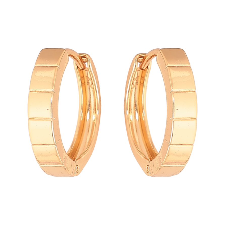 Сережки Xuping колір Позолота 18К колечка "Декоративний візерунок" фото №1 Сережки Xuping колір Позолота 18К колечка "Декоративний візерунок" фото №1