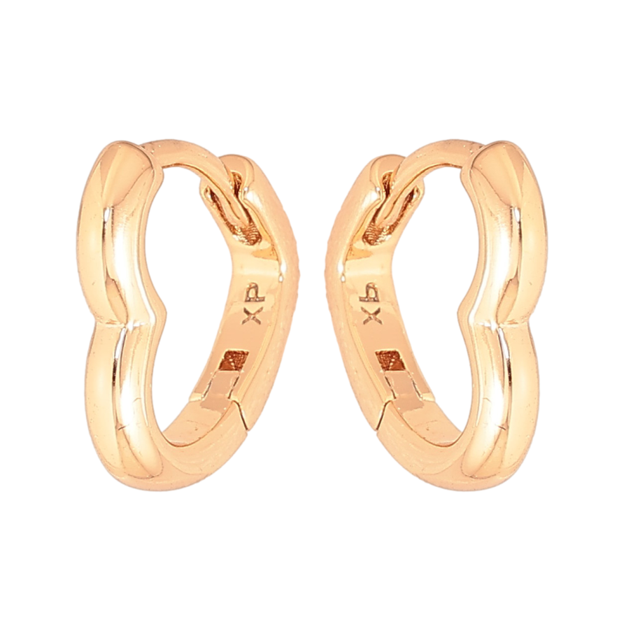 Серьги Xuping цвет Позолота 18К колечки "Сердечки" 13х13мм фото №1 Серьги Xuping цвет Позолота 18К колечки "Сердечки" 13х13мм фото №1