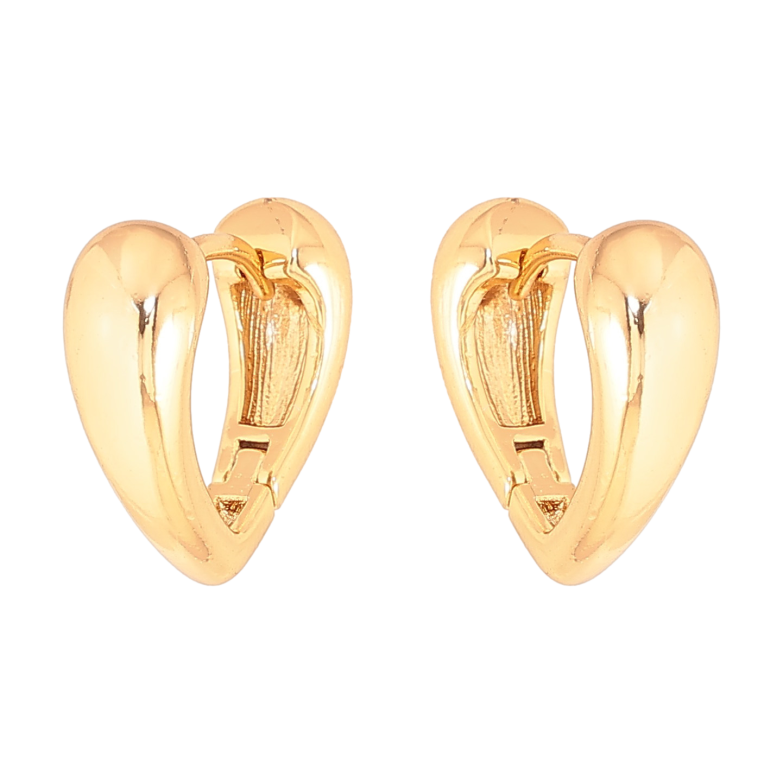 Сережки Xuping колір Позолота 18К колечка "Декоративні серця" фото №2