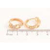 Серьги Xuping цвет Позолота 18K колечки "Узор с кристаллами" фото №2
