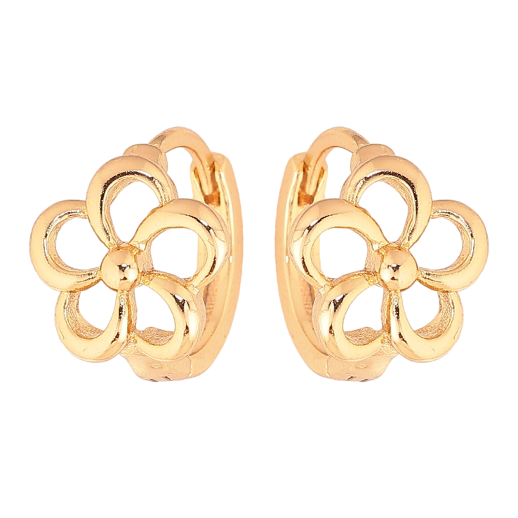 Сережки Xuping колір Позолота 18К колечка "Квіточки" фото №11
