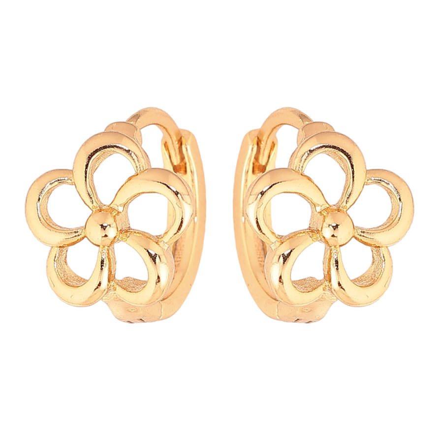 Сережки Xuping колір Позолота 18К колечка "Квіточки" фото №1