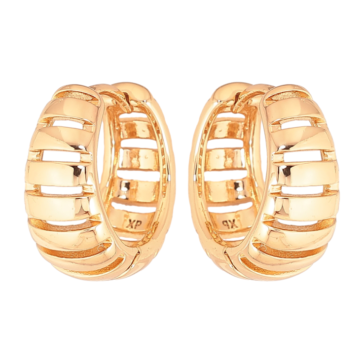 Серьги Xuping цвет Позолота 18К колечки "Декоративный узор" фото №21