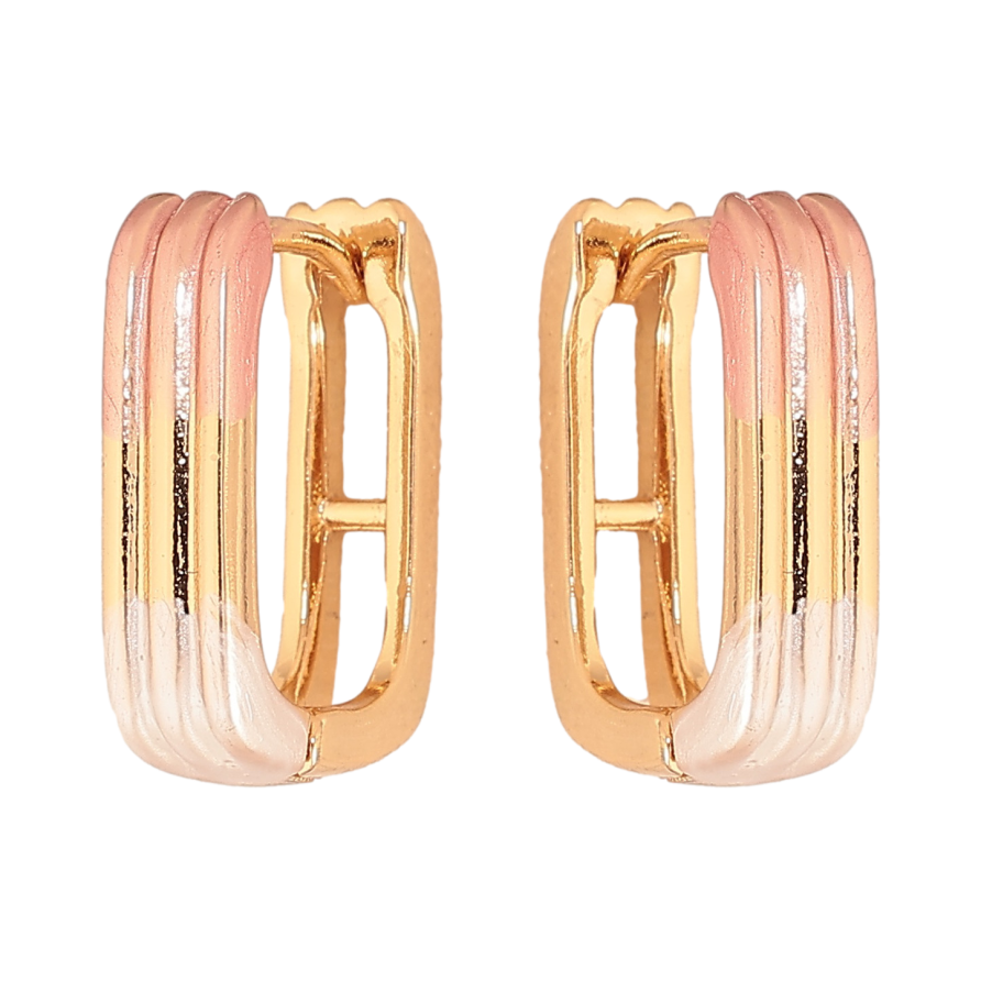 Серьги Xuping цвет Позолота 18К колечки "Покраска эмалью" фото №1 Серьги Xuping цвет Позолота 18К колечки "Покраска эмалью" фото №1