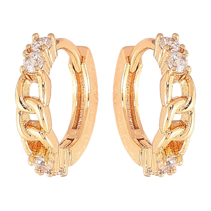 Сережки Xuping колір Позолота 18K колечка "Візерунок з кристалами" фото №20