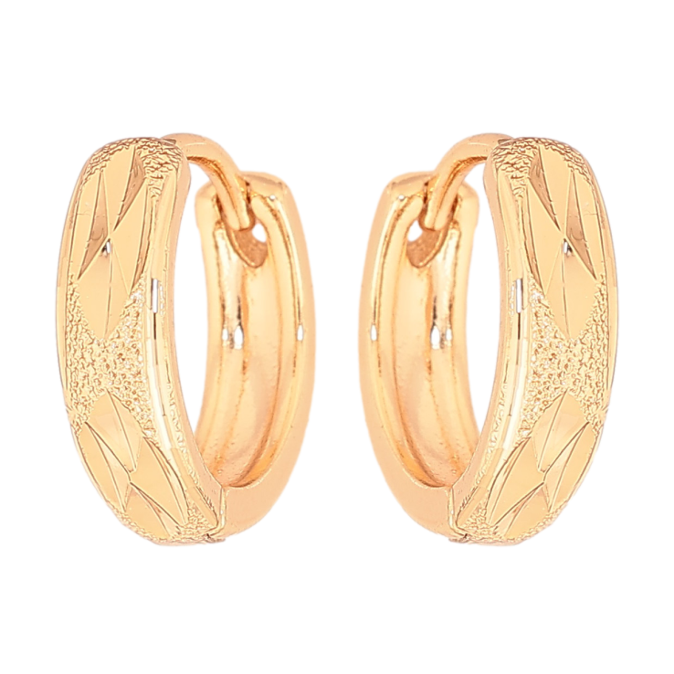 Серьги Xuping цвет Позолота 18К колечки "Декоративный узор" фото №20