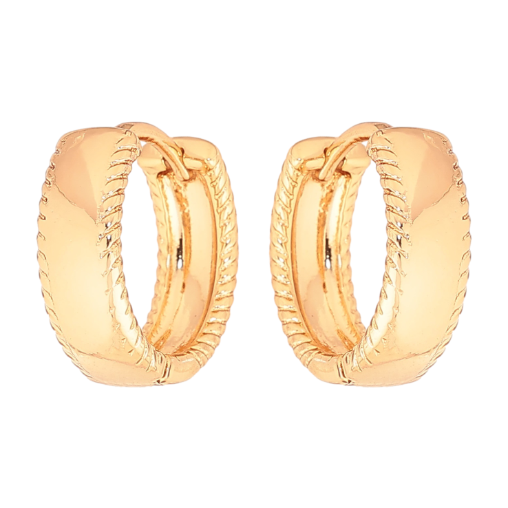 Серьги Xuping цвет Позолота 18К колечки "Декоративный узор" фото №16