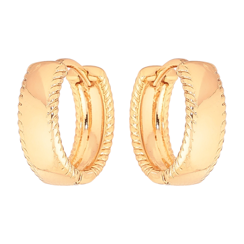 Серьги Xuping цвет Позолота 18К колечки "Декоративный узор" фото №1