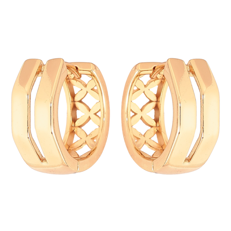 Серьги Xuping цвет Позолота 18К колечки "Декоративный узор" фото №13