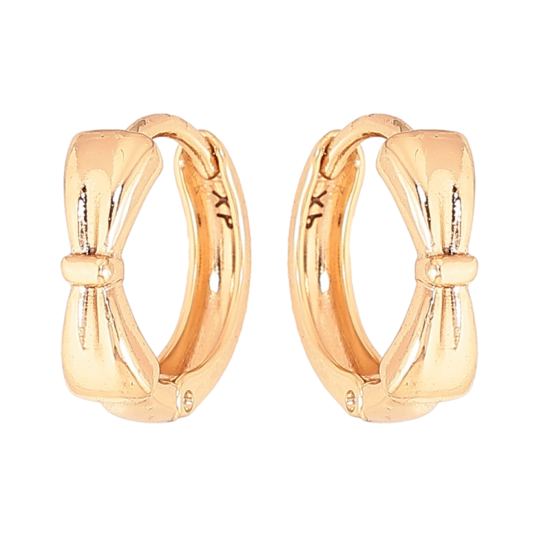 Сережки Xuping колір Позолота 18К колечка "Бант" фото №1 Сережки Xuping колір Позолота 18К колечка "Бант" фото №1