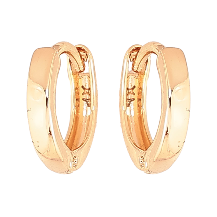 Сережки Xuping колір Позолота 18К колечка "Класика, шир. 2мм" ø 12мм фото №1