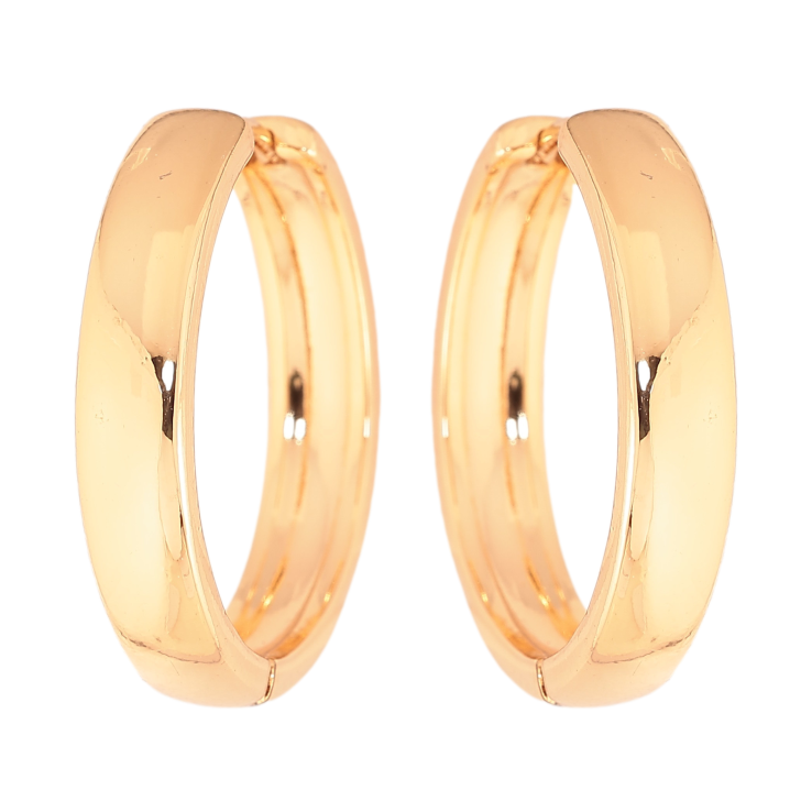 Сережки Xuping колір Позолота 18К колечка "Класика, шир. 5мм" ø 25мм фото №5 Сережки Xuping колір Позолота 18К колечка "Класика, шир. 5мм" ø 25мм фото №5