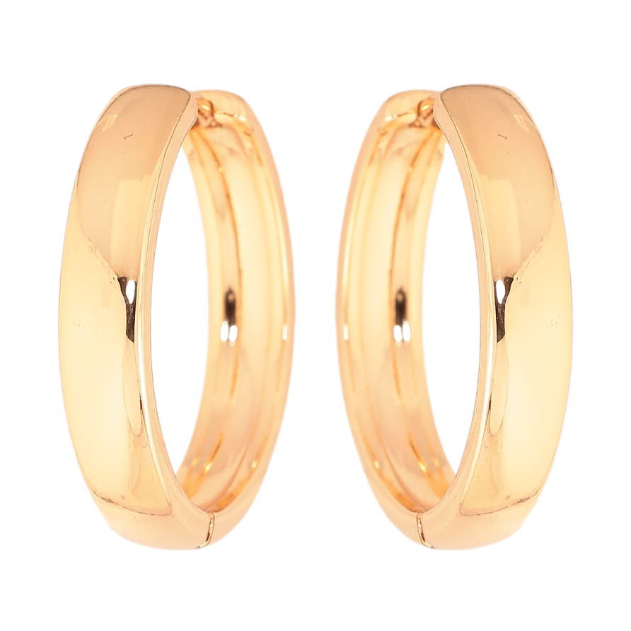 Сережки Xuping колір Позолота 18К колечка "Класика, шир. 5мм" ø 25мм фото №1