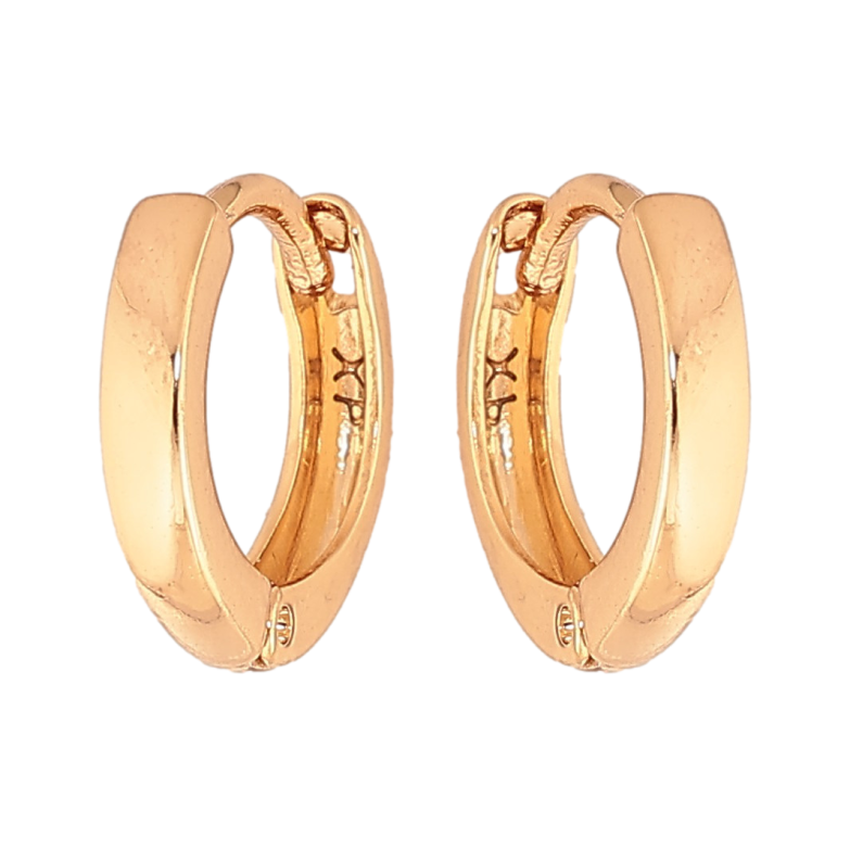 Серьги Xuping цвет Позолота 18К колечки "Классика , шир. 2мм" ø 11мм фото №1