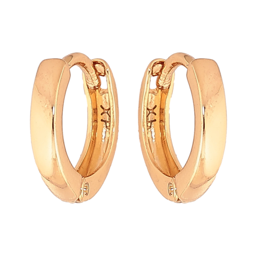 Серьги Xuping цвет Позолота 18К колечки "Классика , шир. 2мм" ø 11мм фото №1