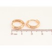 Серьги Xuping цвет Позолота 18К колечки "Классика, шир. 3мм" ø 14мм фото №2