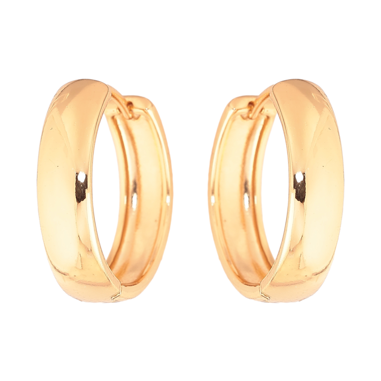 Серьги Xuping цвет Позолота 18К колечки "Классика , шир. 5мм" ø 22мм фото №3