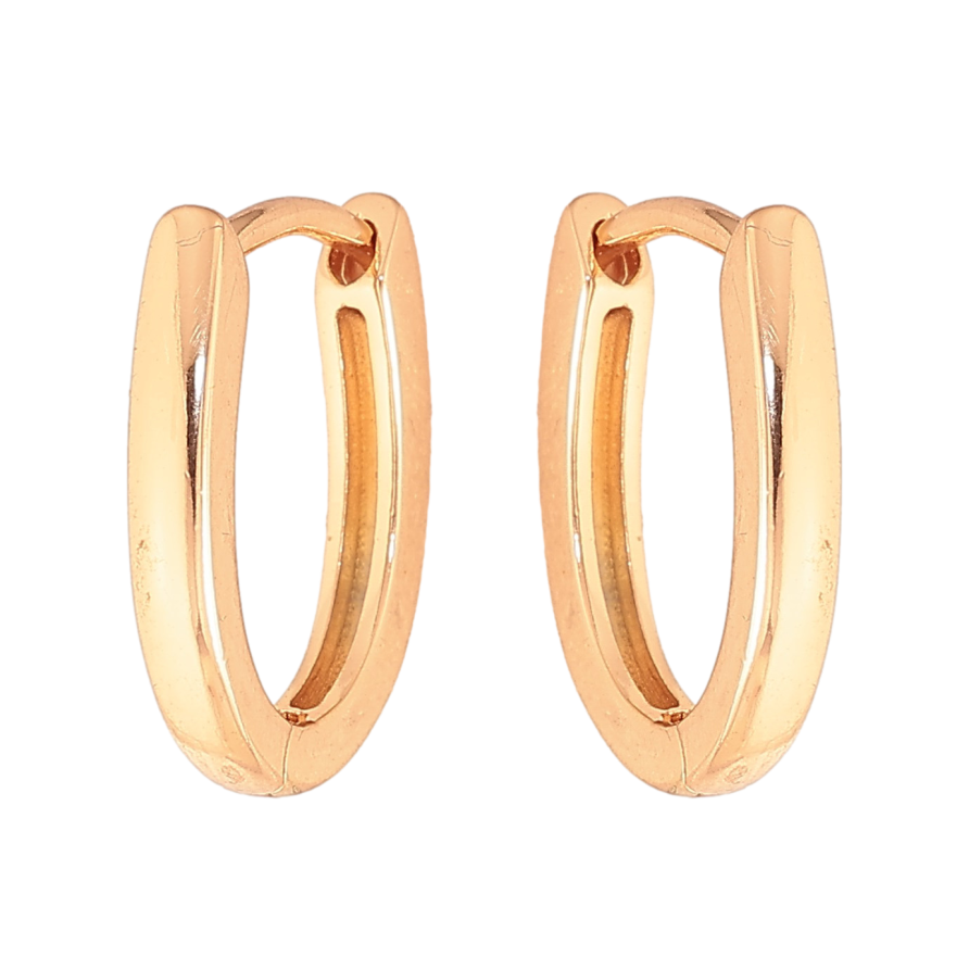 Серьги Xuping цвет Позолота 18К колечки "Классика" фото №1