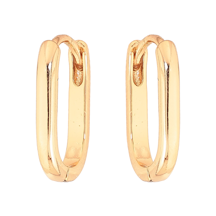 Серьги Xuping цвет Позолота 18К колечки "Овальные" 10х15мм фото №15