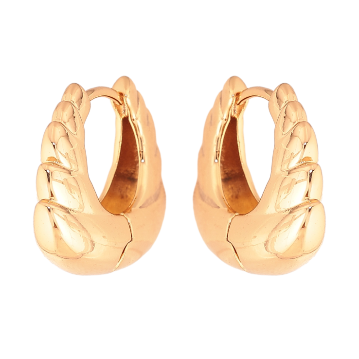Сережки Xuping колір Позолота 18K колечка "Декоративний візерунок" фото №11 Сережки Xuping колір Позолота 18K колечка "Декоративний візерунок" фото №11