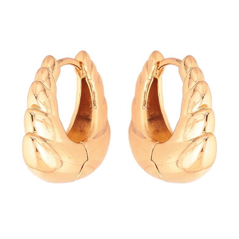 Сережки Xuping колір Позолота 18K колечка "Декоративний візерунок" фото №1